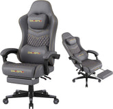 Gaming Chair,Ergonomic Computer Gaming Chair,400Lb Load-Bearing,Retractable Footrest